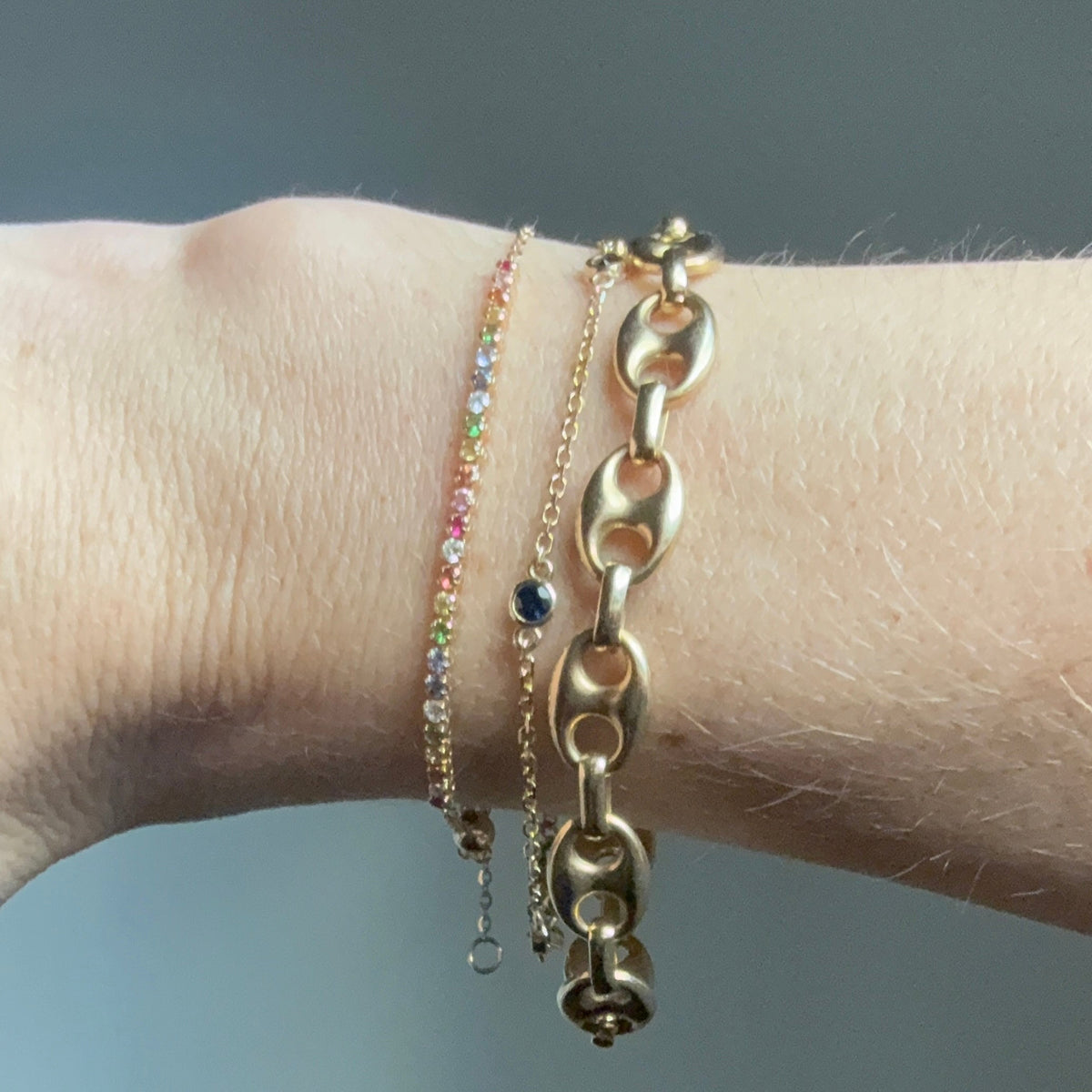 Rainbow Sapphire Bracelet