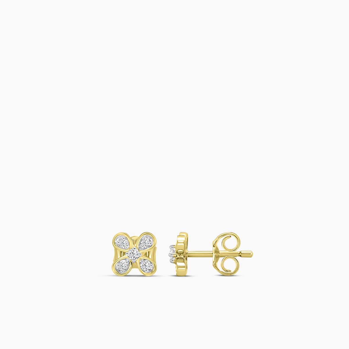 Diamond Flower Studs