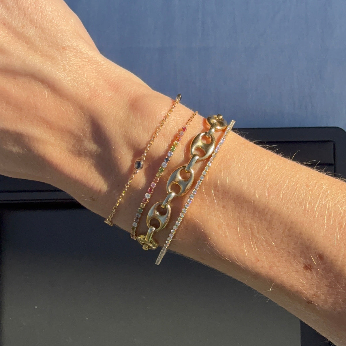 Rainbow Sapphire Bracelet
