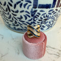 1980s Art Deco Revival sapphire & diamond ring