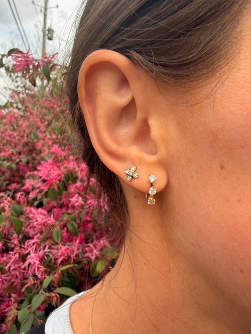 3-stone Diamond Huggies